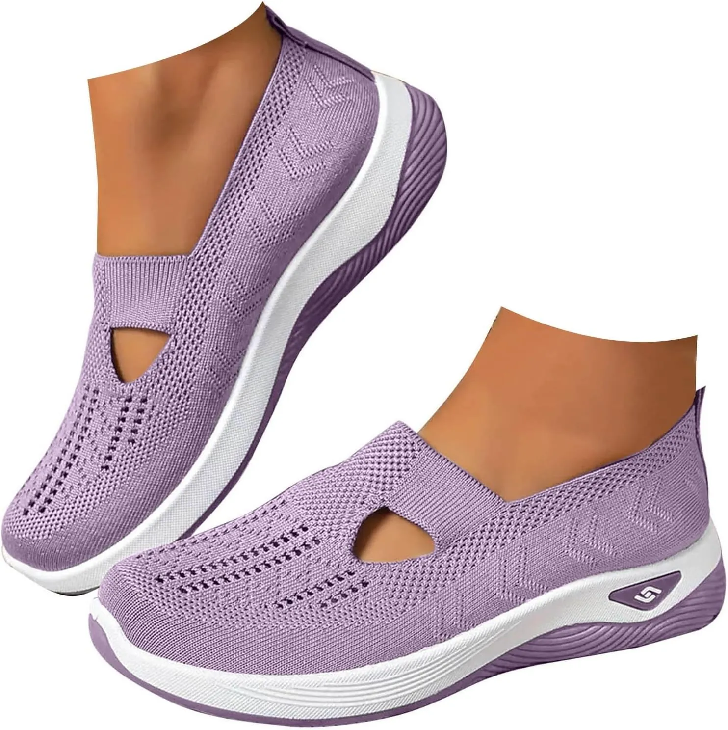Cathalem Orthopedic Shoes for Women, 2024 New Women's Woven Breathable Soft Sole Shoes Women Diabetes Foam Shoes Women