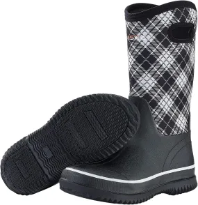 HISEA Women Mud Boots, Neoprene Rubber Garden Shoes Waterproof Mid Calf Rain Boots for Outdoor