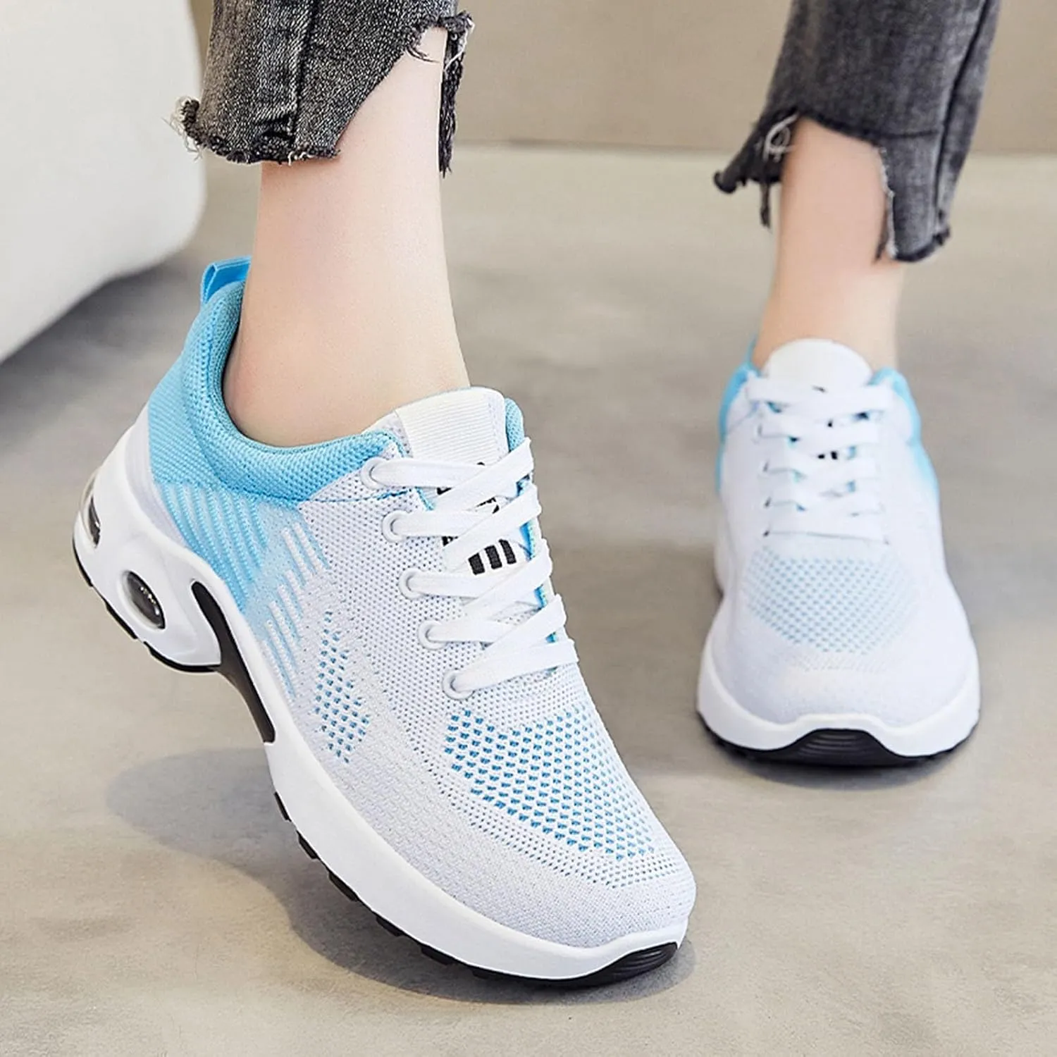 Kubbon Womens Walking Sneakers Arch Support Running Shoes Non Slip Wide Width Toe Box Shoes Lightweight Breathable Athletic Sneakers Casual Comfy