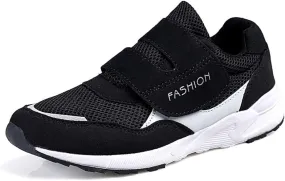 Leader Show Women's Elderly Casual Comfort Walking Shoe Safety Flats Non-Slip Hook & Loop Sneakers
