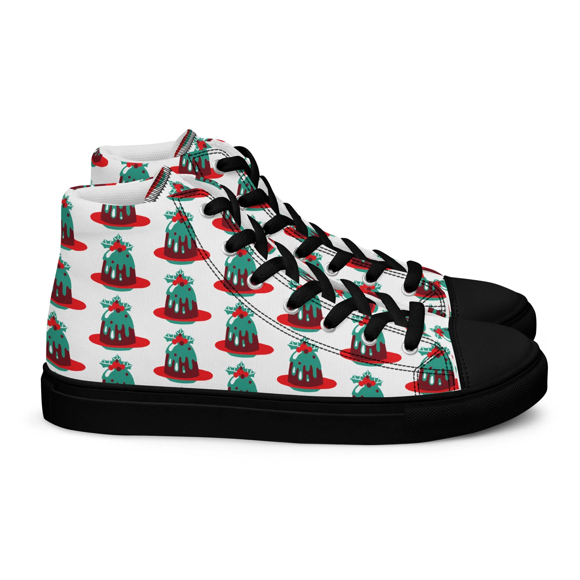 Men Christmas High Top Canvas Shoes (Glamourange Holiday Magic Canvas Shoes For Men - 007)