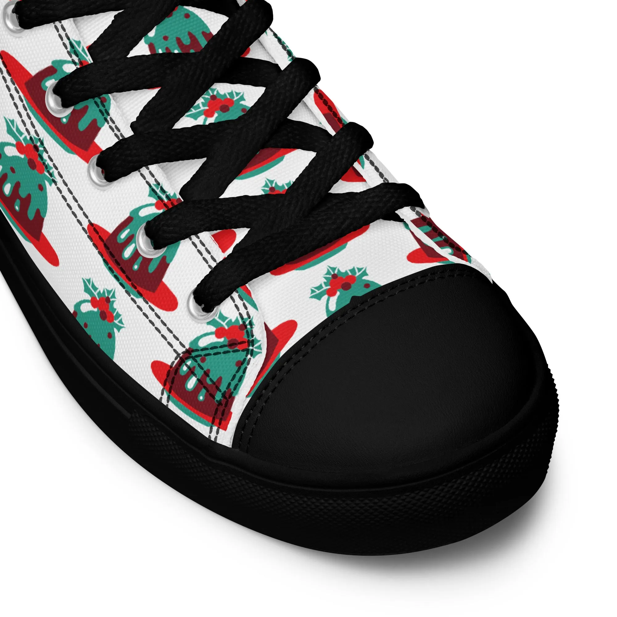 Men Christmas High Top Canvas Shoes (Glamourange Holiday Magic Canvas Shoes For Men - 007)