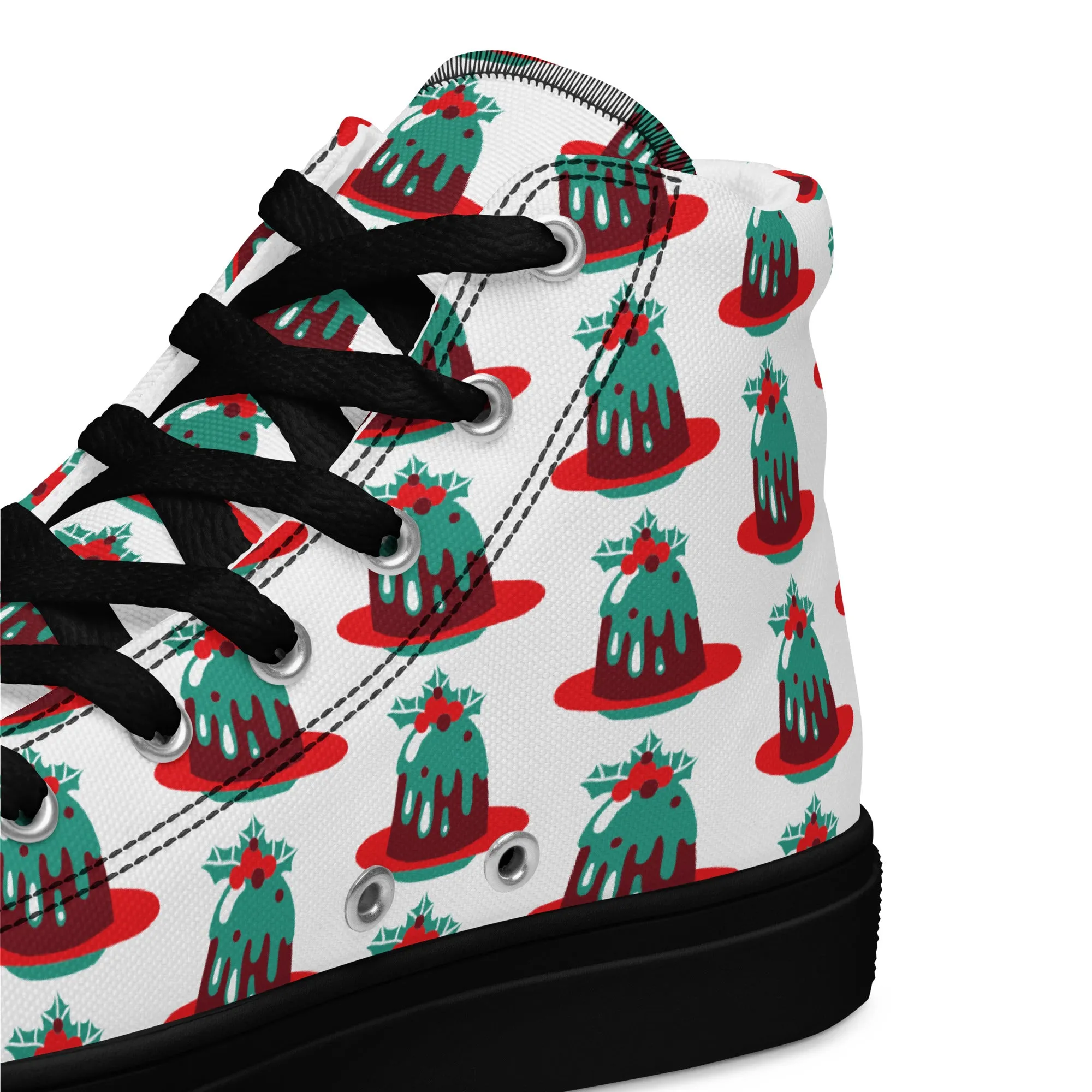 Men Christmas High Top Canvas Shoes (Glamourange Holiday Magic Canvas Shoes For Men - 007)
