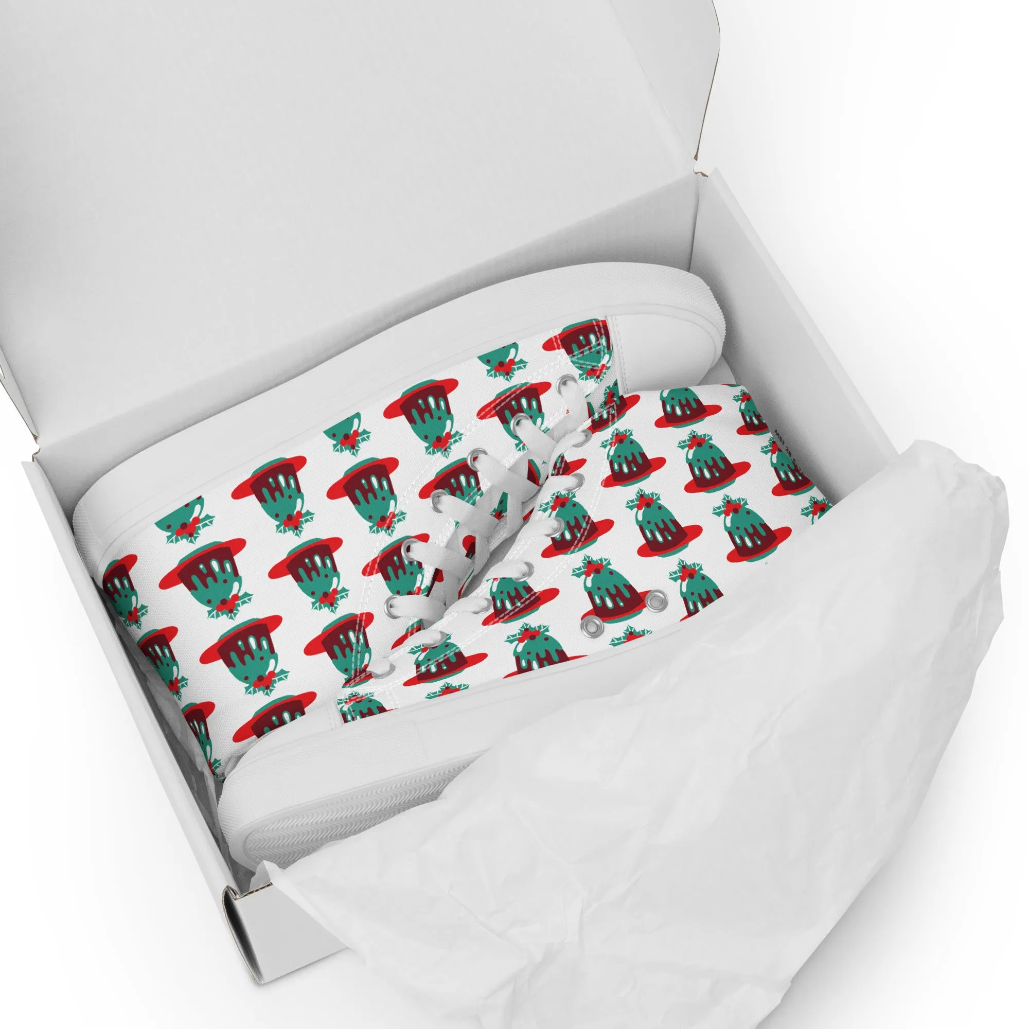 Men Christmas High Top Canvas Shoes (Glamourange Holiday Magic Canvas Shoes For Men - 007)