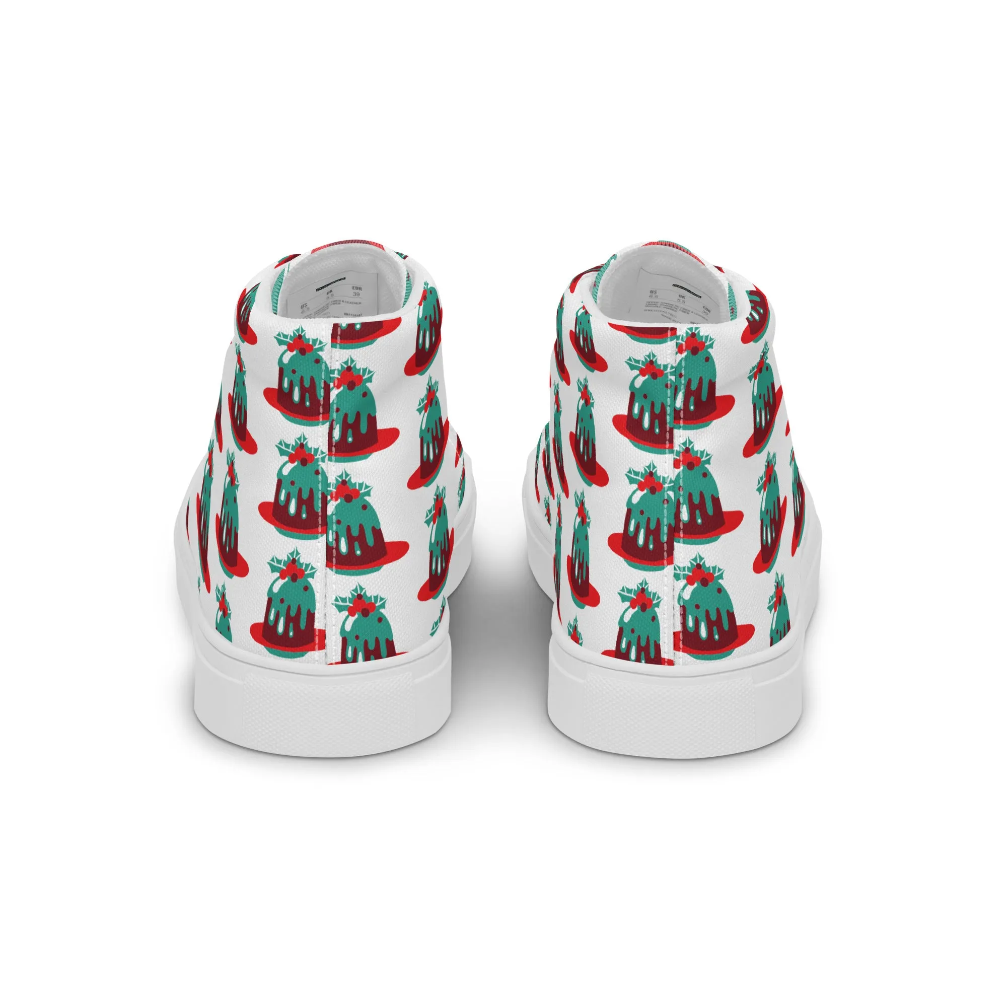 Men Christmas High Top Canvas Shoes (Glamourange Holiday Magic Canvas Shoes For Men - 007)