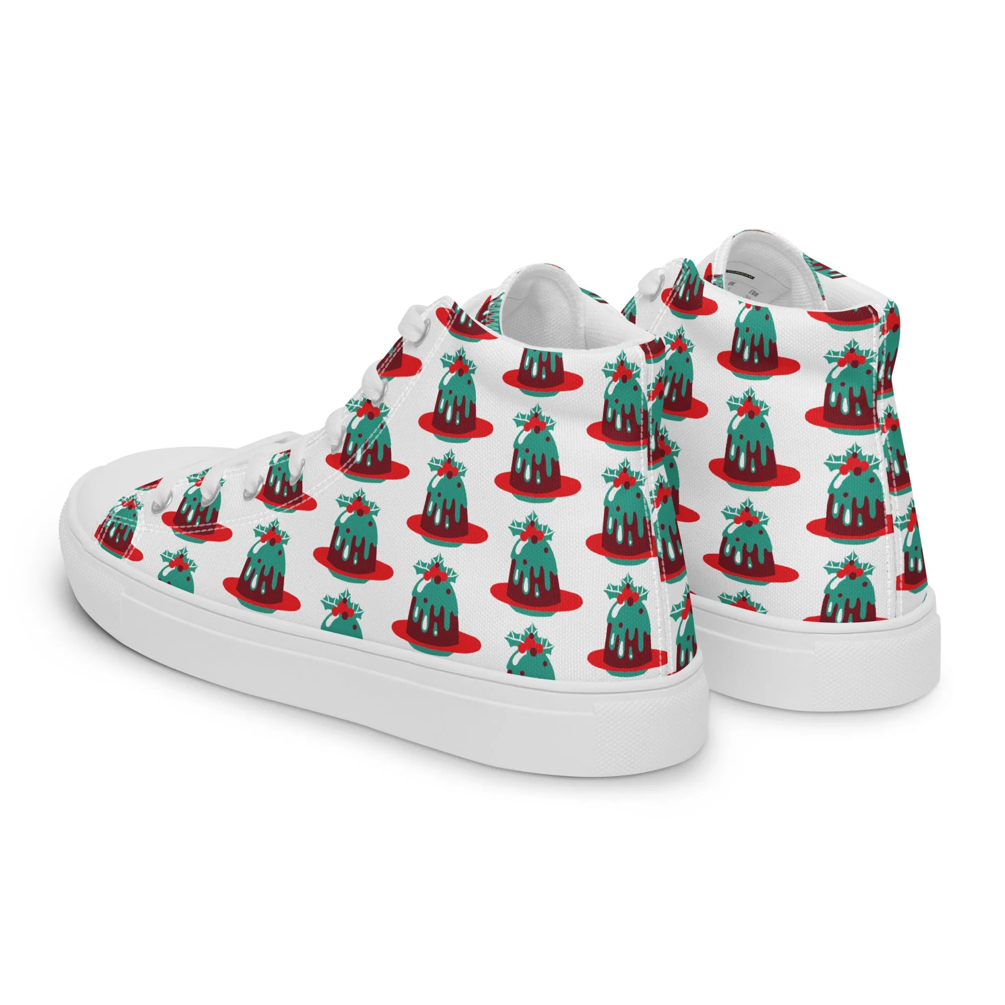 Men Christmas High Top Canvas Shoes (Glamourange Holiday Magic Canvas Shoes For Men - 007)