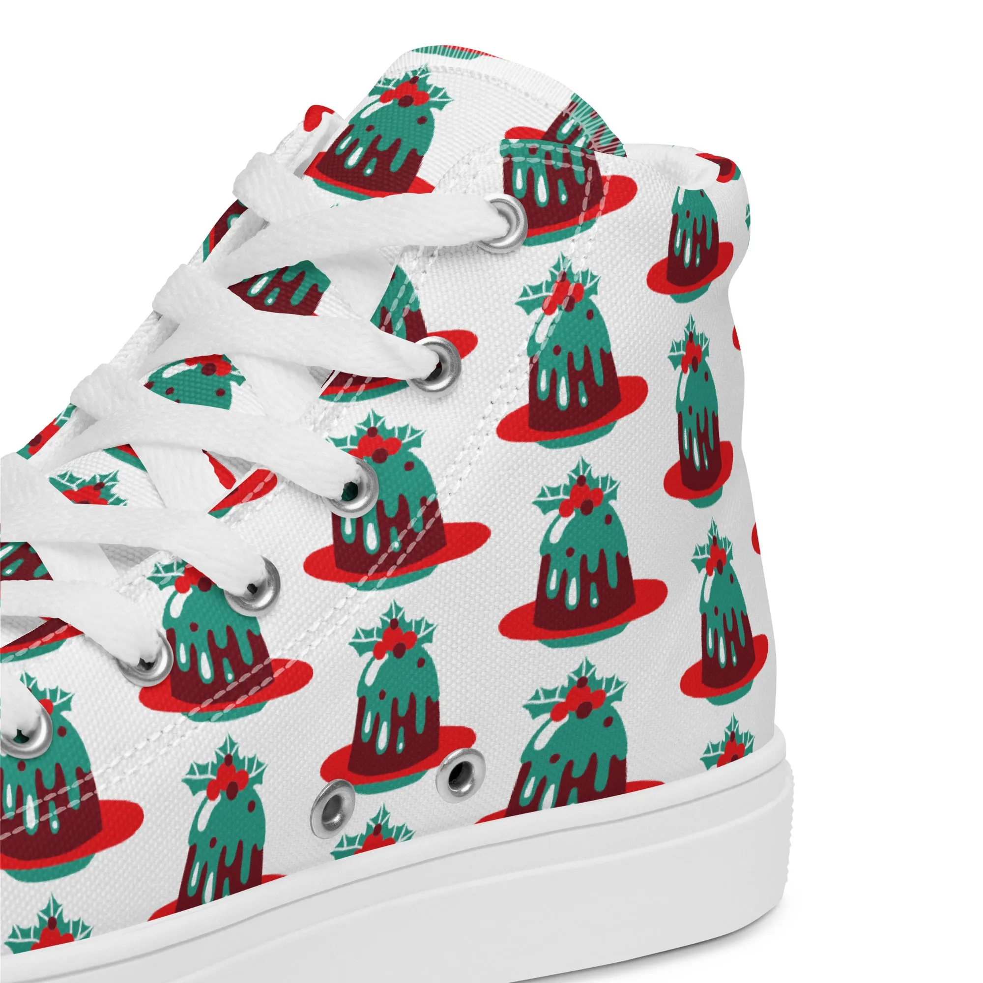 Men Christmas High Top Canvas Shoes (Glamourange Holiday Magic Canvas Shoes For Men - 007)