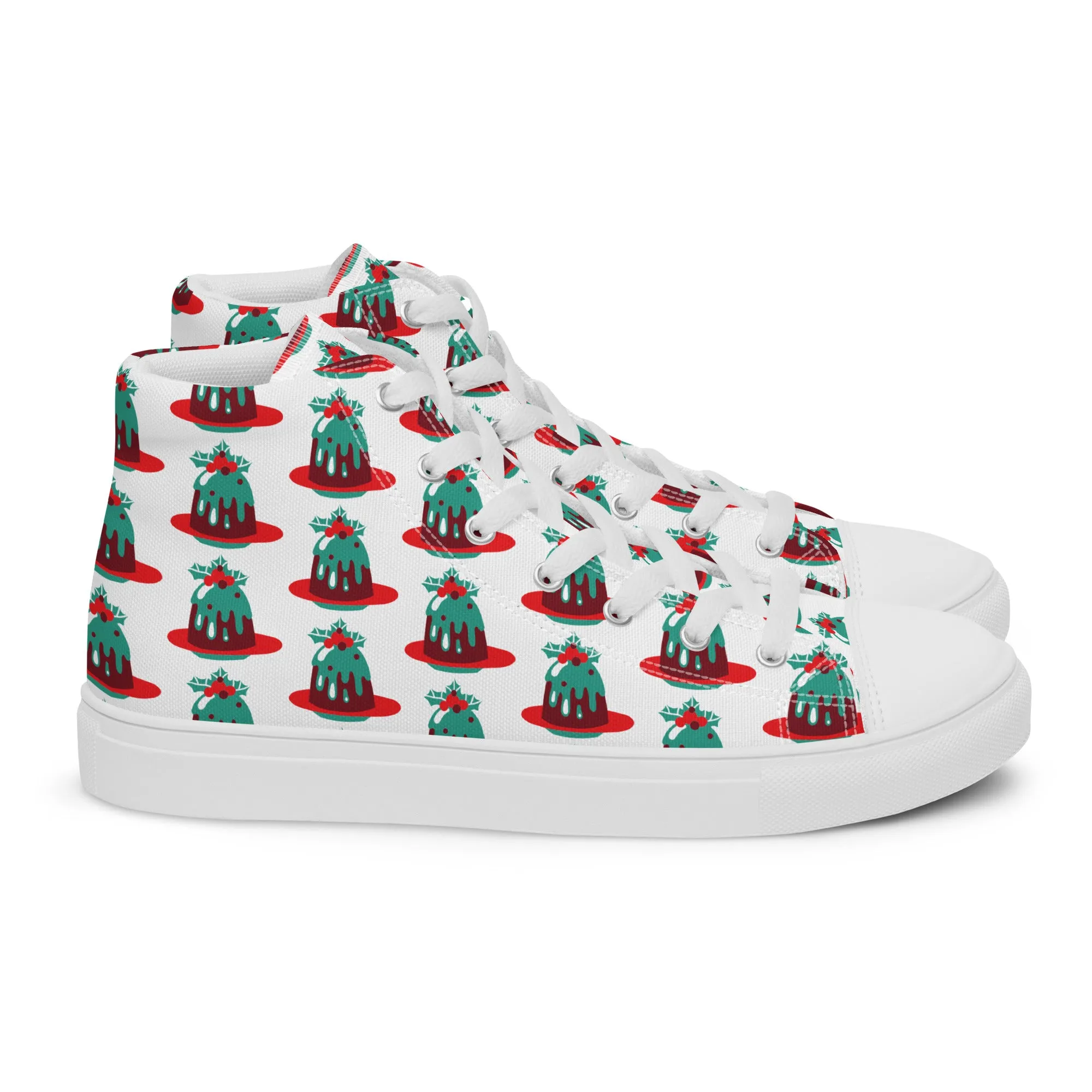 Men Christmas High Top Canvas Shoes (Glamourange Holiday Magic Canvas Shoes For Men - 007)