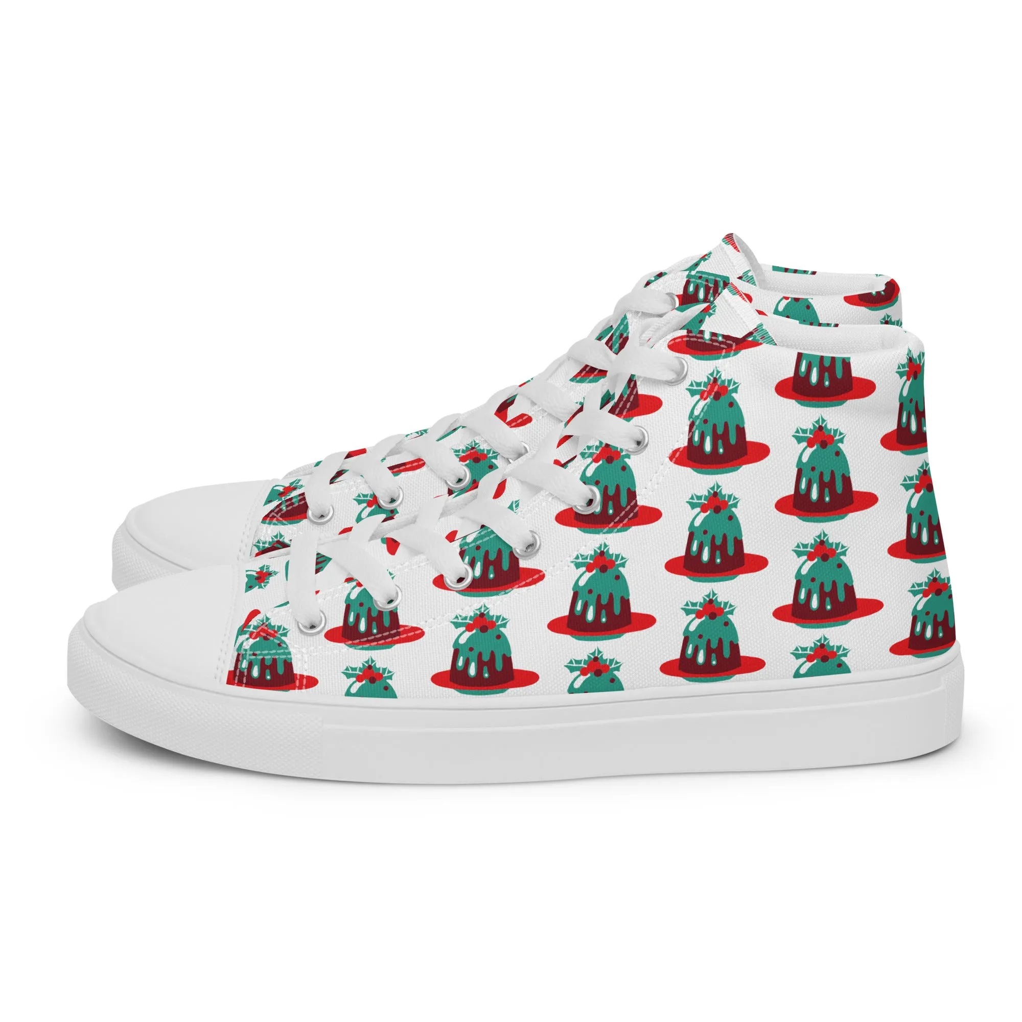 Men Christmas High Top Canvas Shoes (Glamourange Holiday Magic Canvas Shoes For Men - 007)