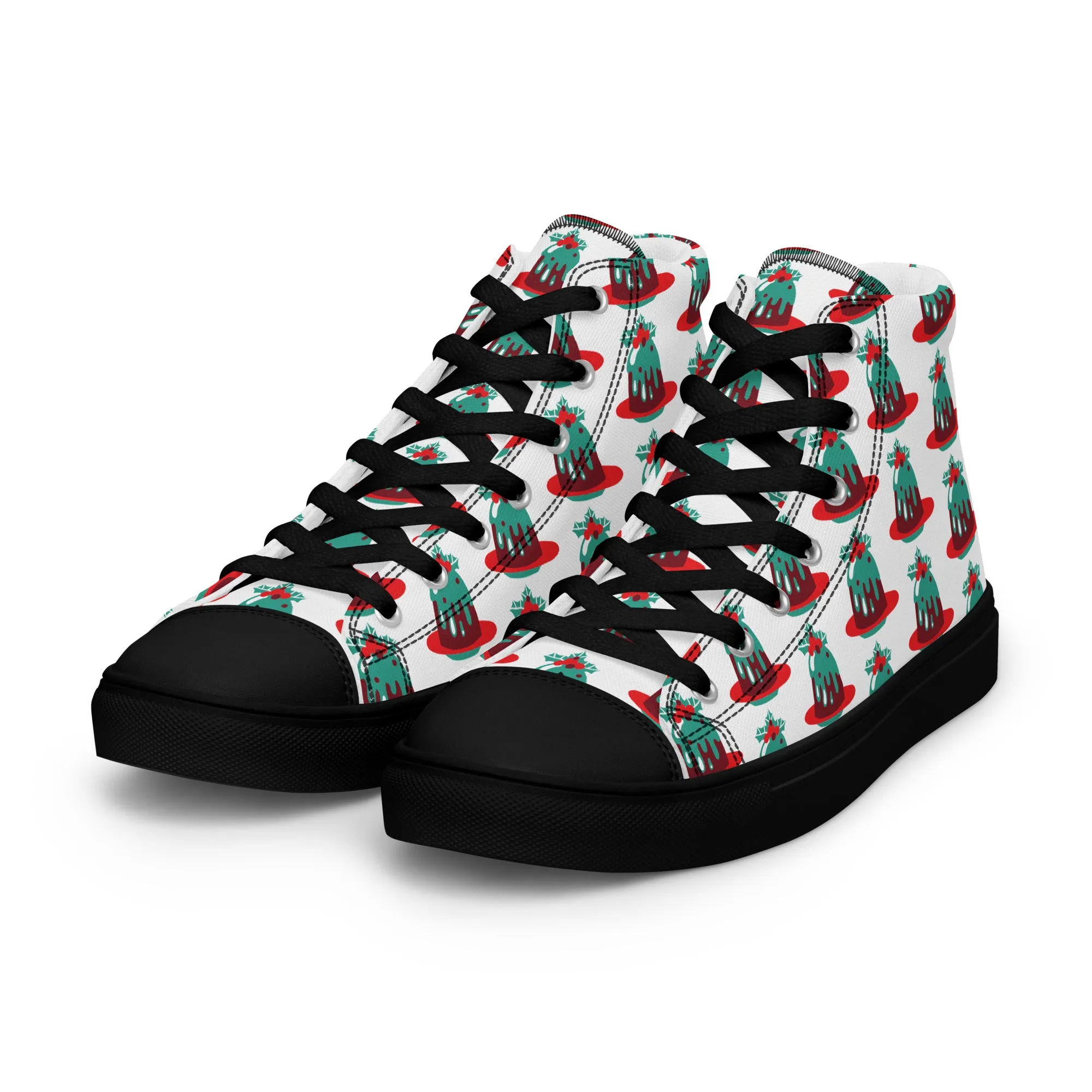 Men Christmas High Top Canvas Shoes (Glamourange Holiday Magic Canvas Shoes For Men - 007)
