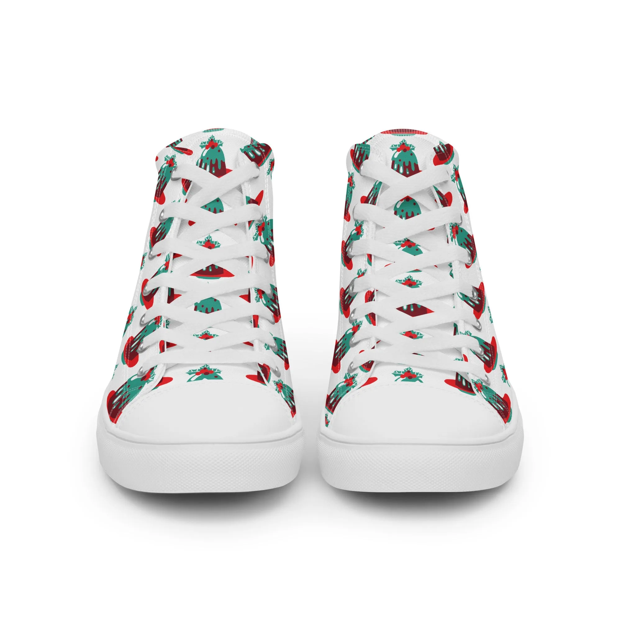 Men Christmas High Top Canvas Shoes (Glamourange Holiday Magic Canvas Shoes For Men - 007)