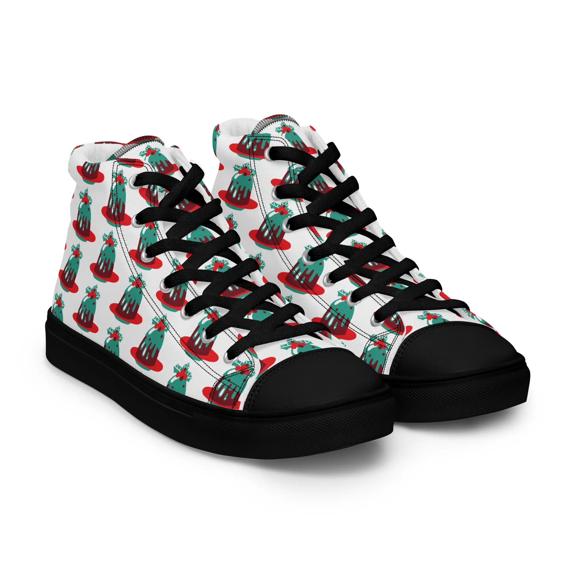 Men Christmas High Top Canvas Shoes (Glamourange Holiday Magic Canvas Shoes For Men - 007)