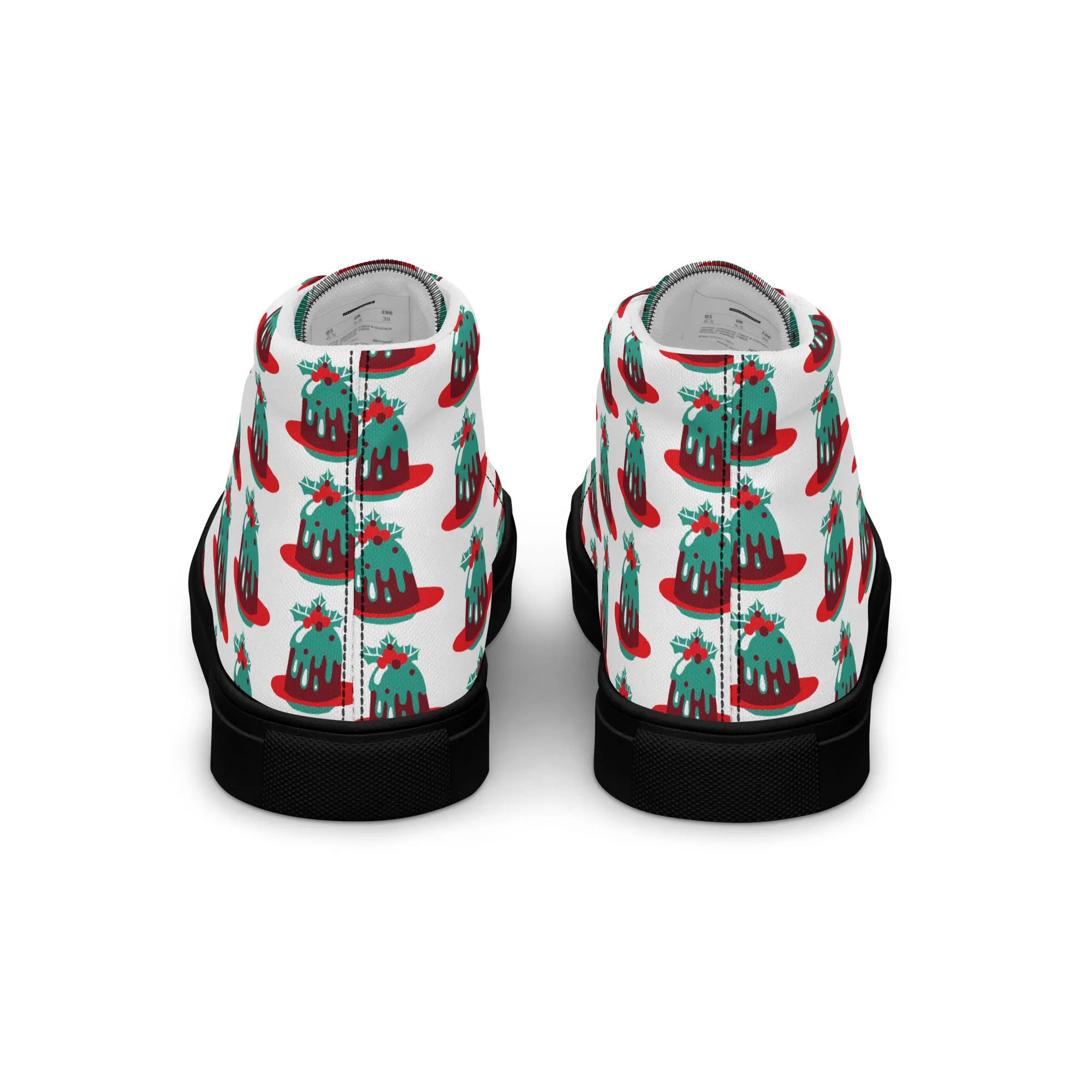 Men Christmas High Top Canvas Shoes (Glamourange Holiday Magic Canvas Shoes For Men - 007)