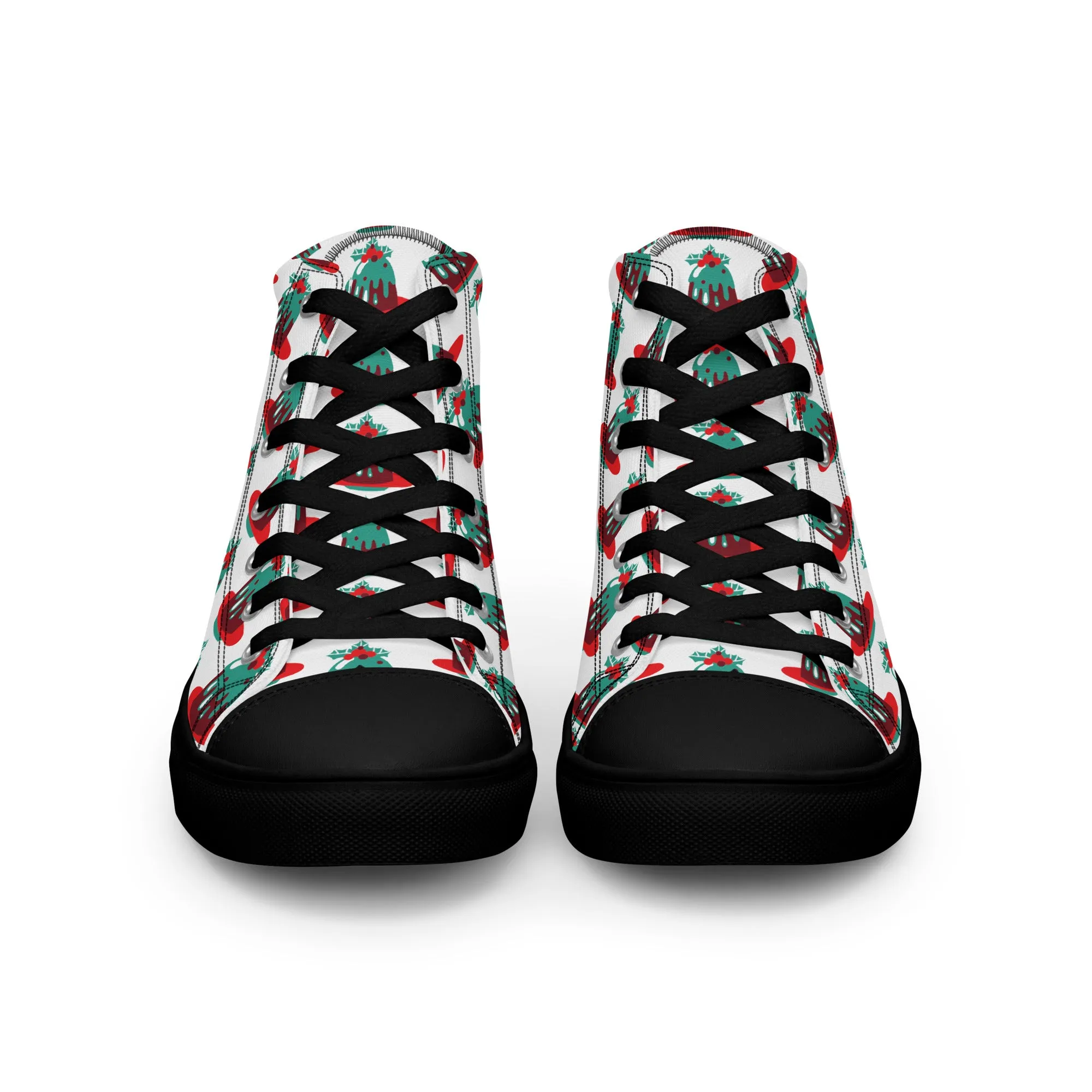 Men Christmas High Top Canvas Shoes (Glamourange Holiday Magic Canvas Shoes For Men - 007)