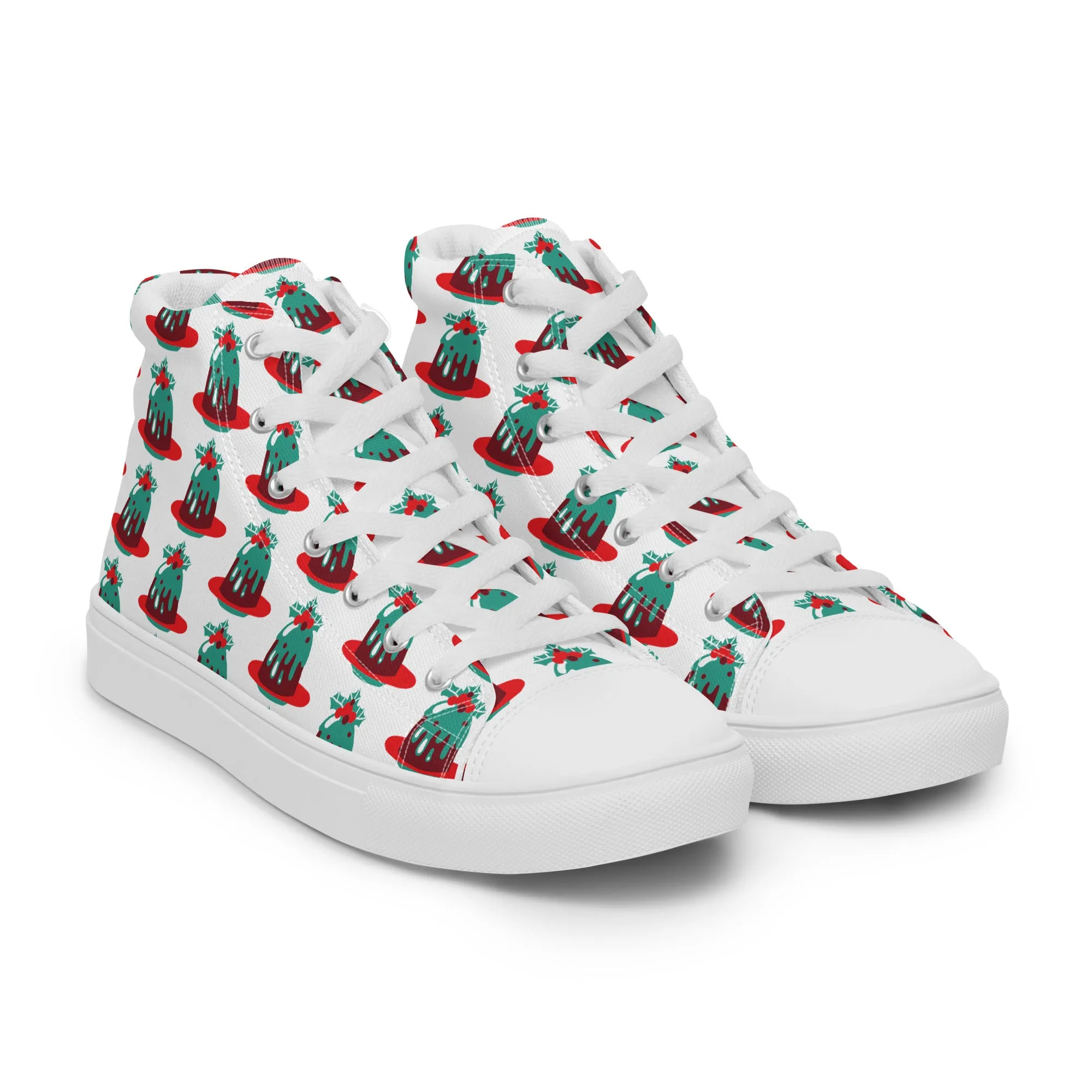 Men Christmas High Top Canvas Shoes (Glamourange Holiday Magic Canvas Shoes For Men - 007)