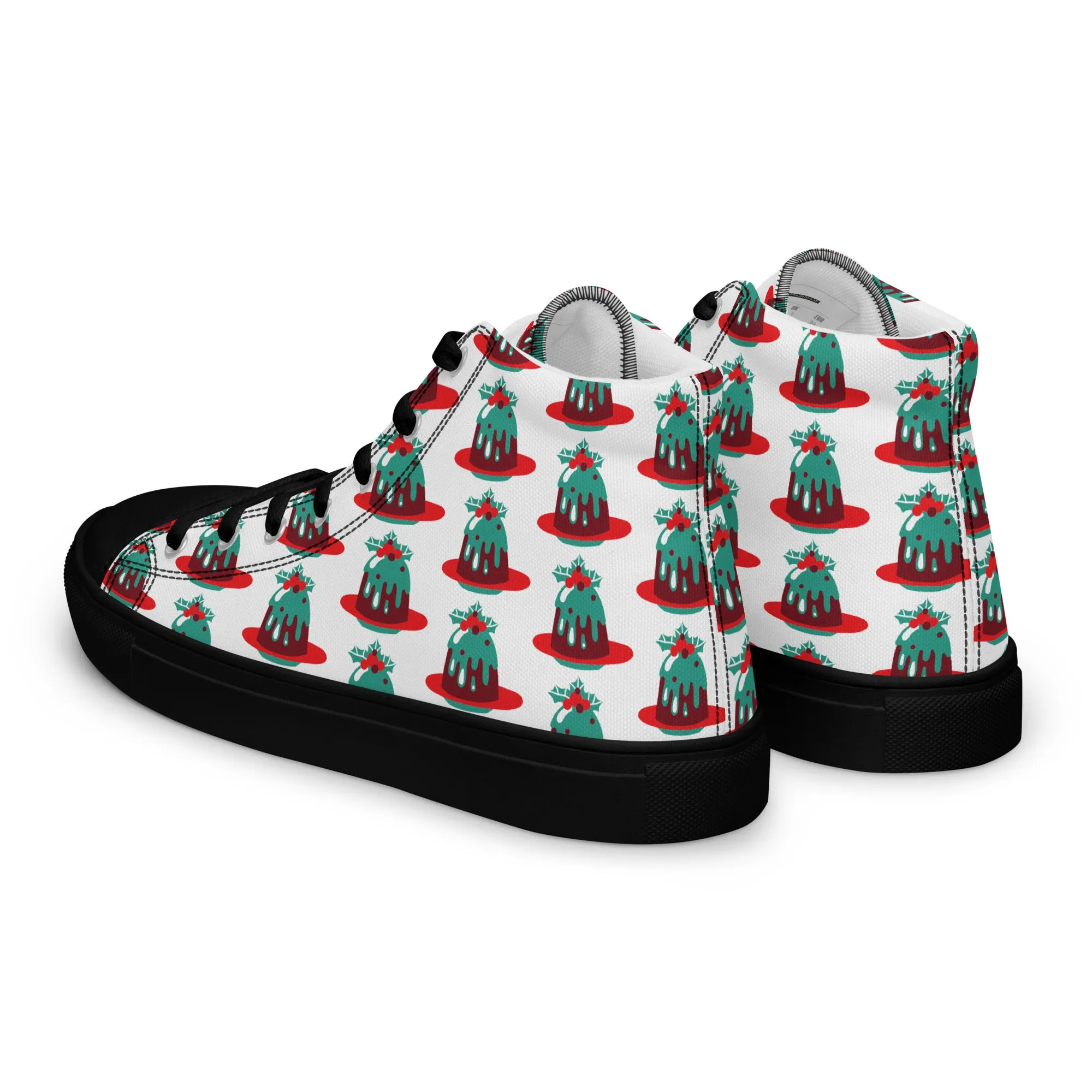 Men Christmas High Top Canvas Shoes (Glamourange Holiday Magic Canvas Shoes For Men - 007)