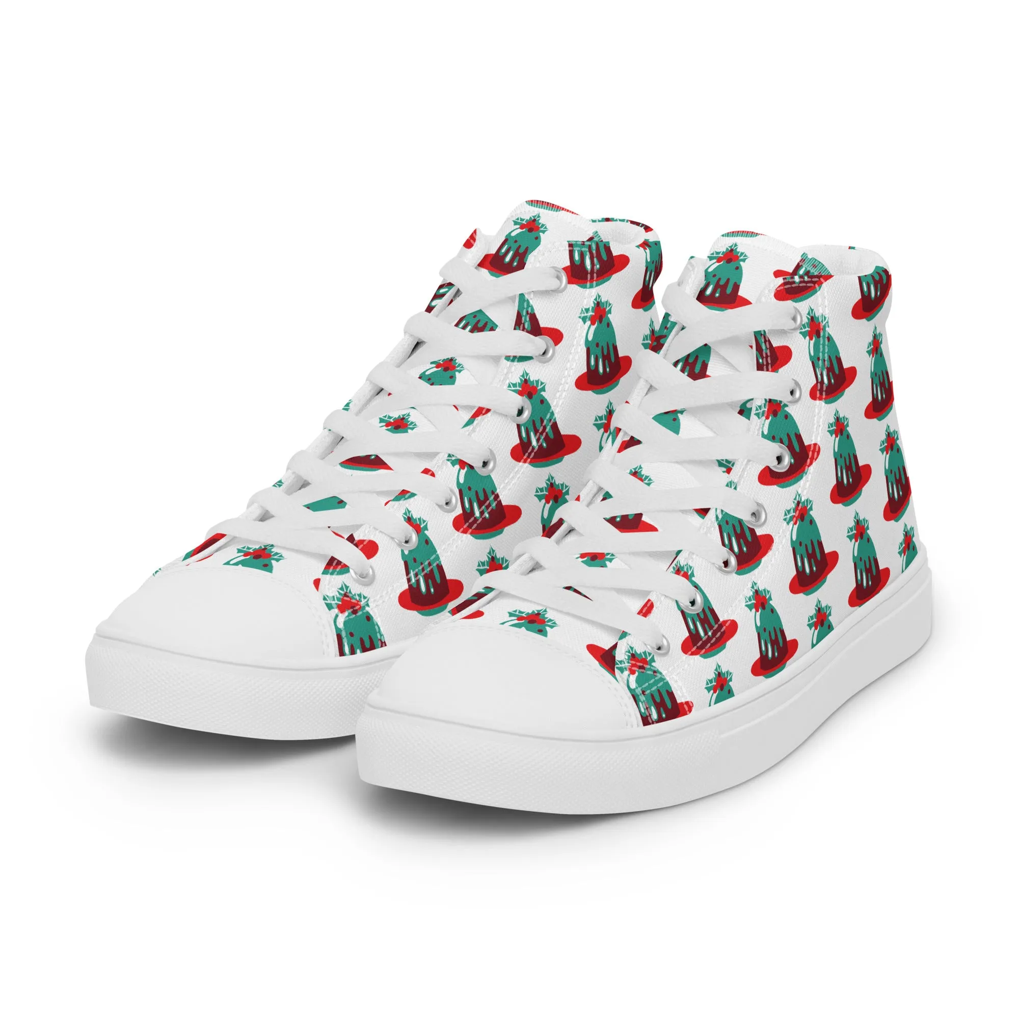 Men Christmas High Top Canvas Shoes (Glamourange Holiday Magic Canvas Shoes For Men - 007)