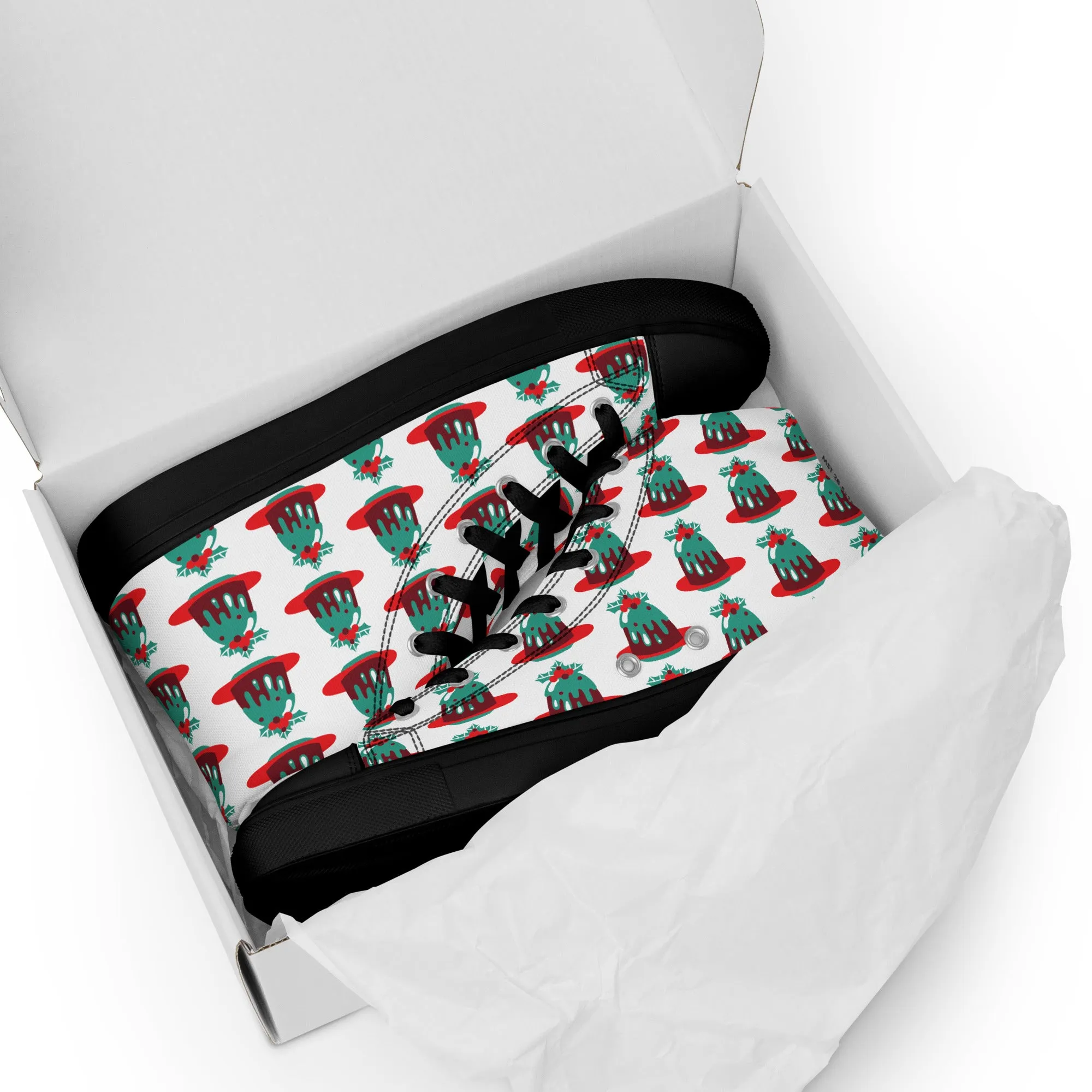 Men Christmas High Top Canvas Shoes (Glamourange Holiday Magic Canvas Shoes For Men - 007)