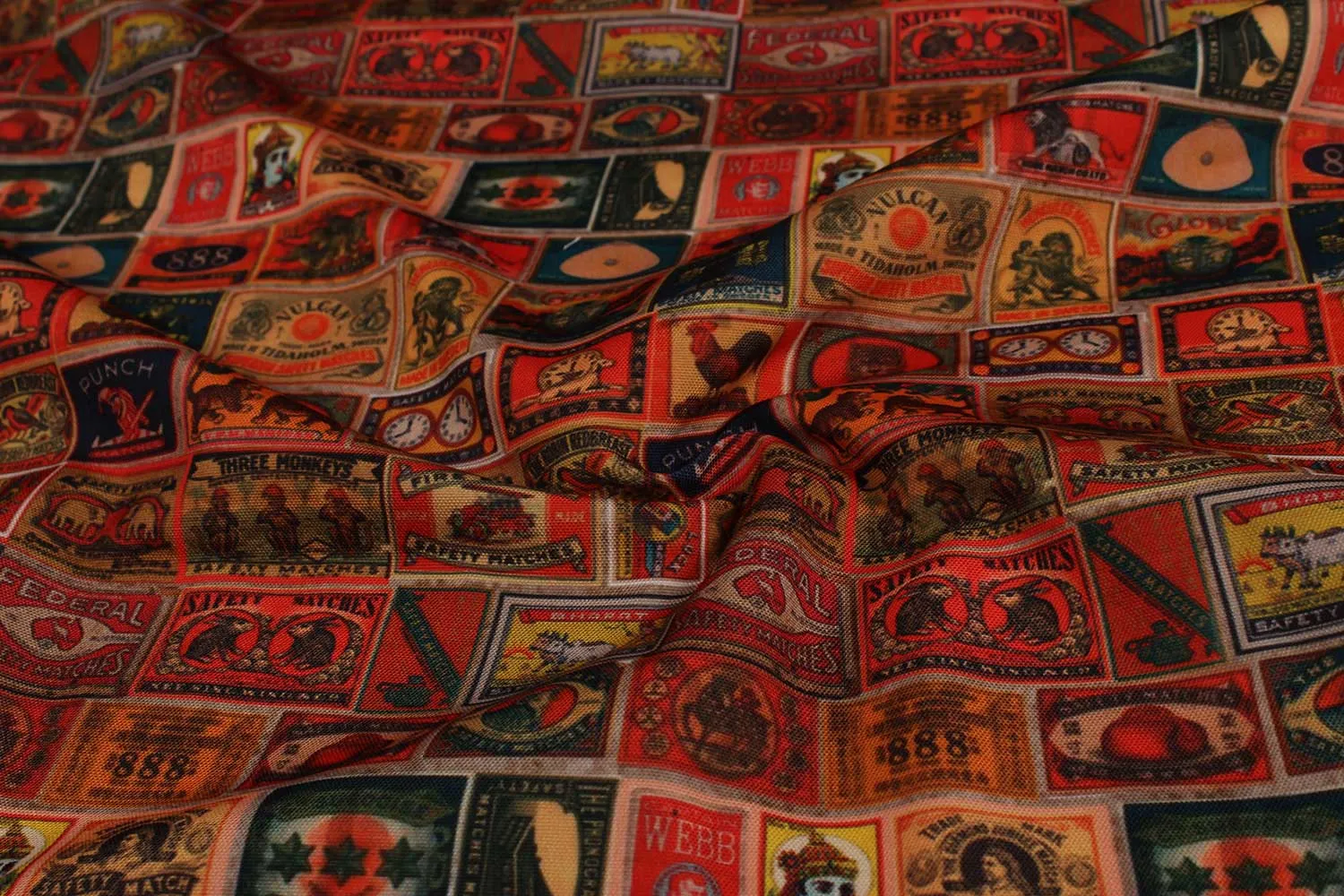 Multi Colour Traditional Canvas Fabric