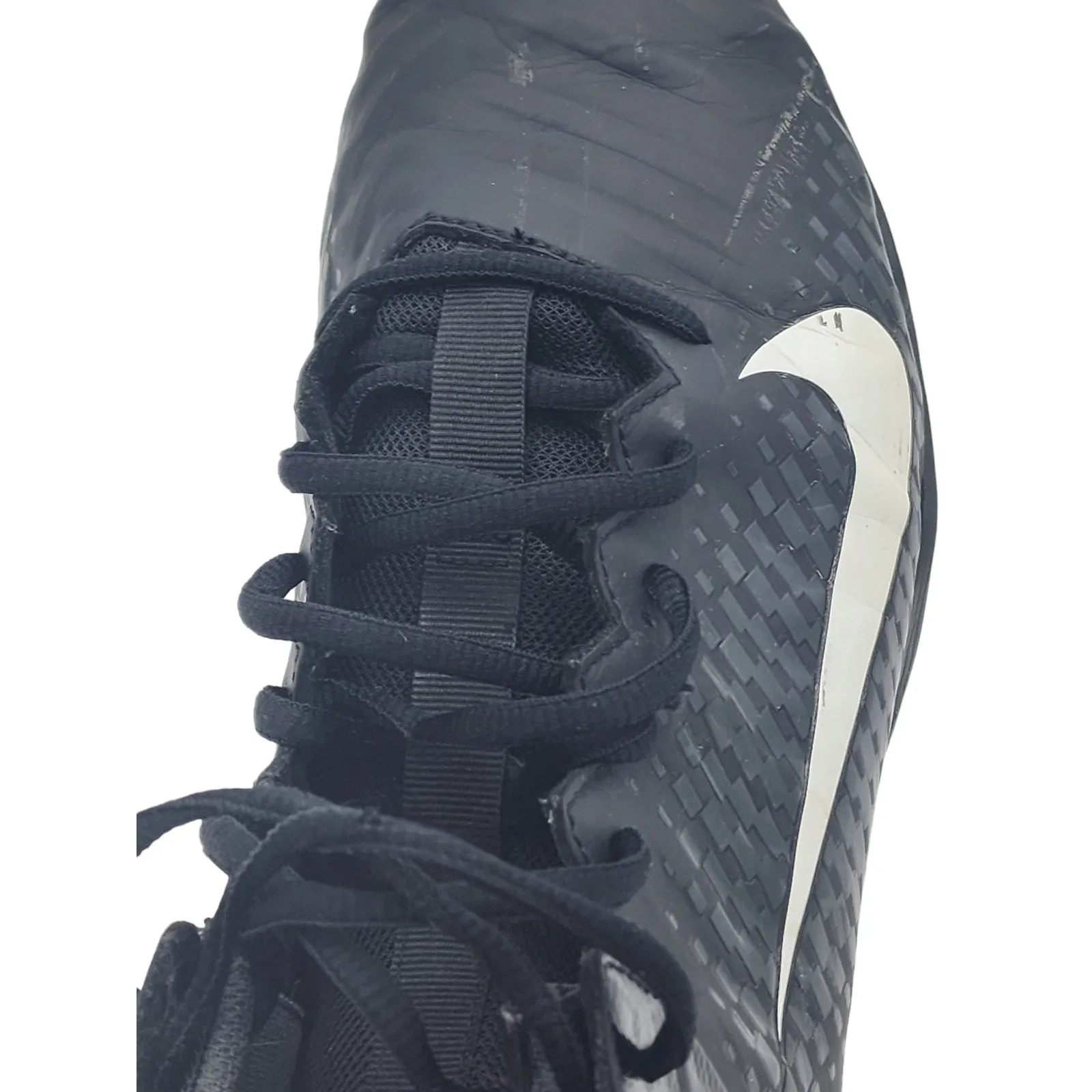 Nike Alpha Menace Shark 3 Football Cleats Mens Size 13 Black White FastFlex