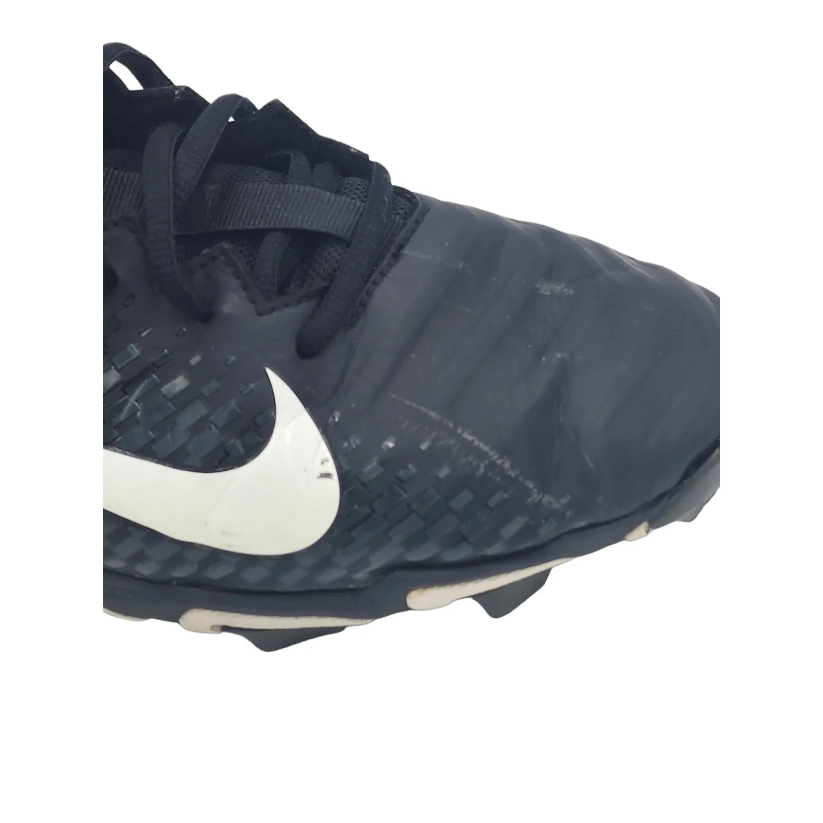 Nike Alpha Menace Shark 3 Football Cleats Mens Size 13 Black White FastFlex