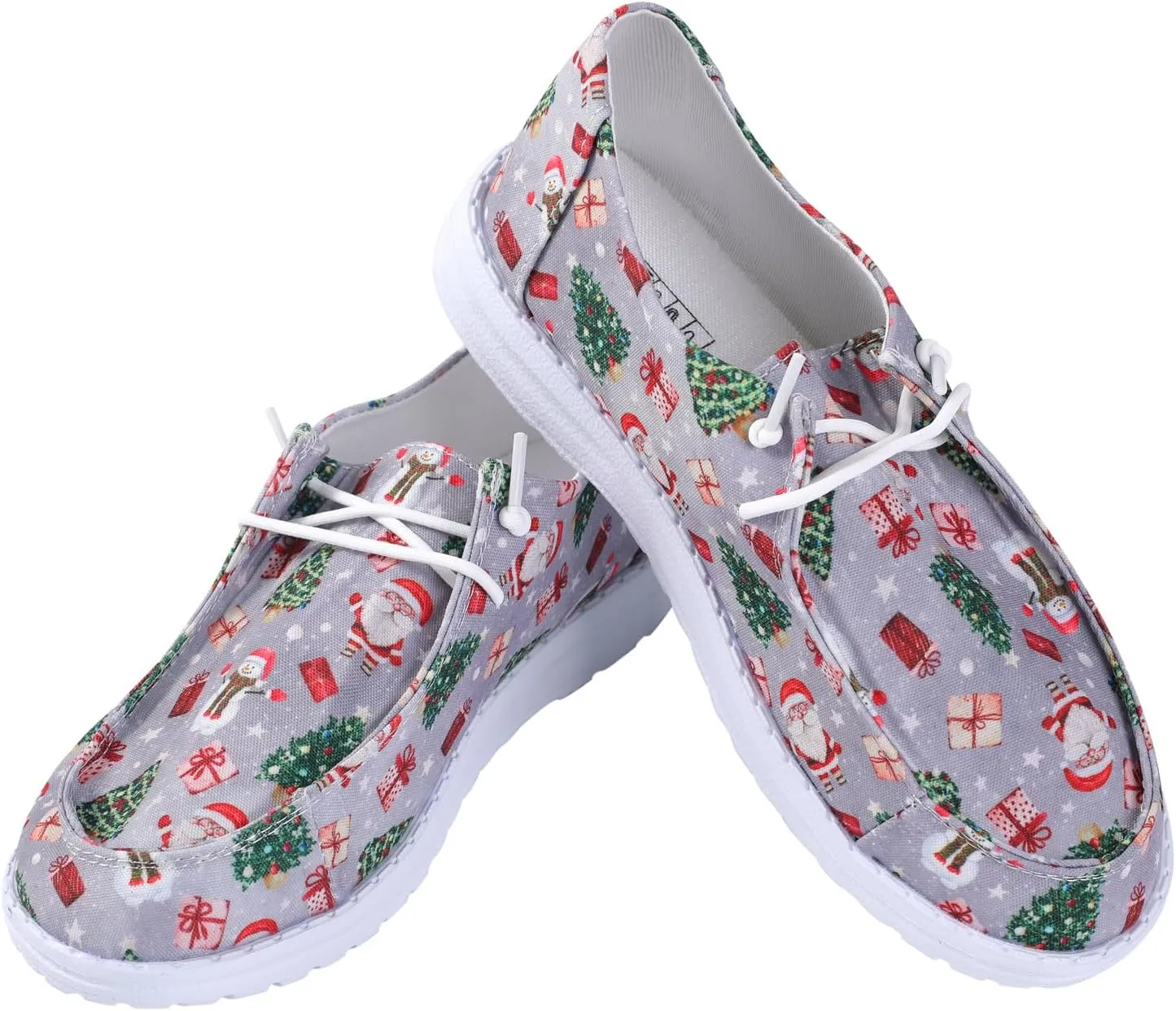 RACHAPE Cow Print Shoes Canvas Sneakers for Women Slip-Ons Flats Ladies Loafers