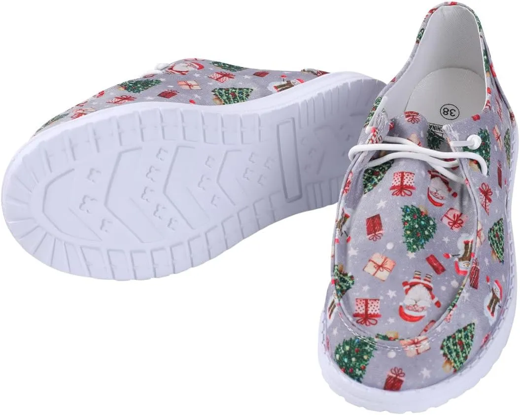 RACHAPE Cow Print Shoes Canvas Sneakers for Women Slip-Ons Flats Ladies Loafers