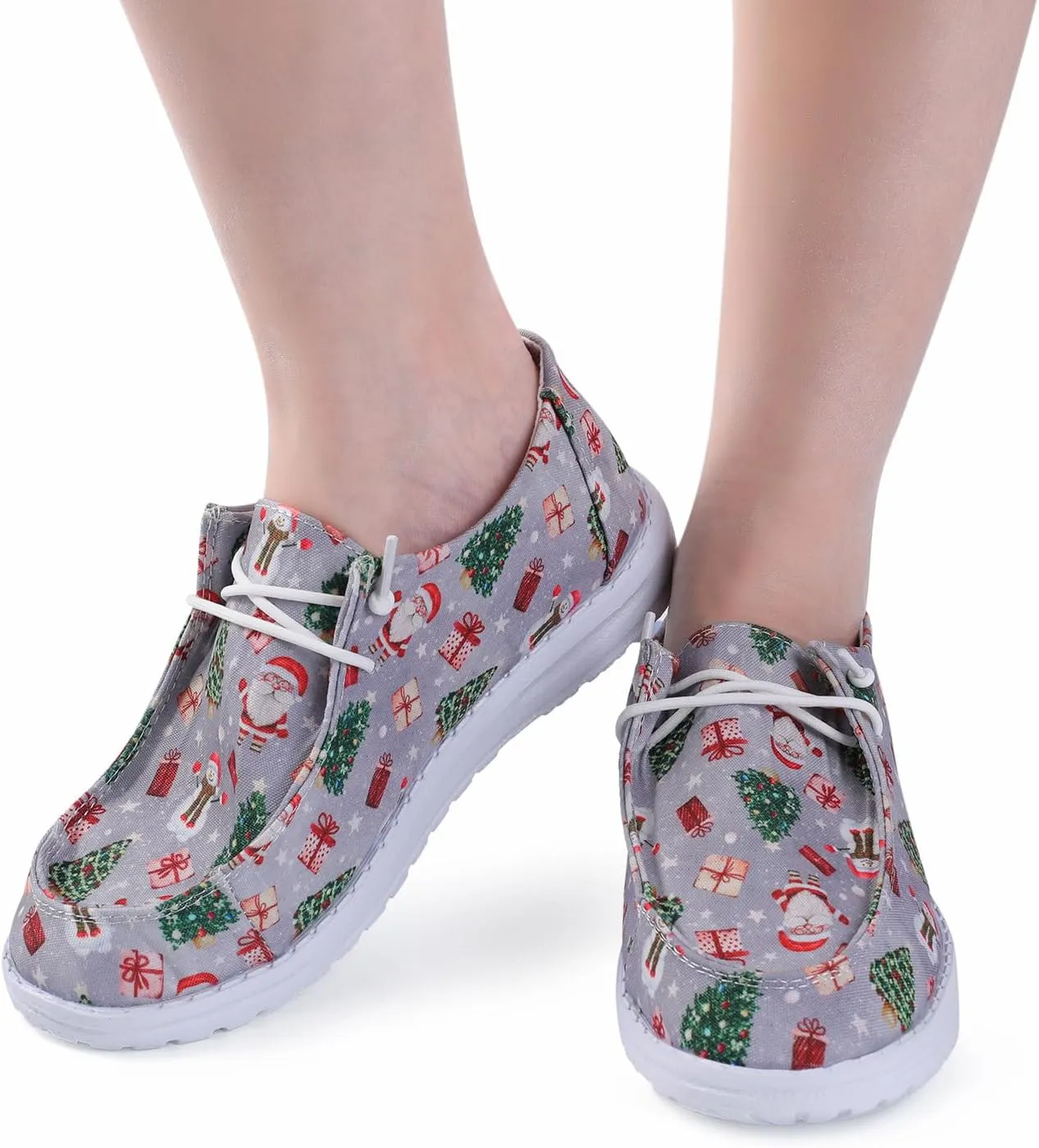 RACHAPE Cow Print Shoes Canvas Sneakers for Women Slip-Ons Flats Ladies Loafers