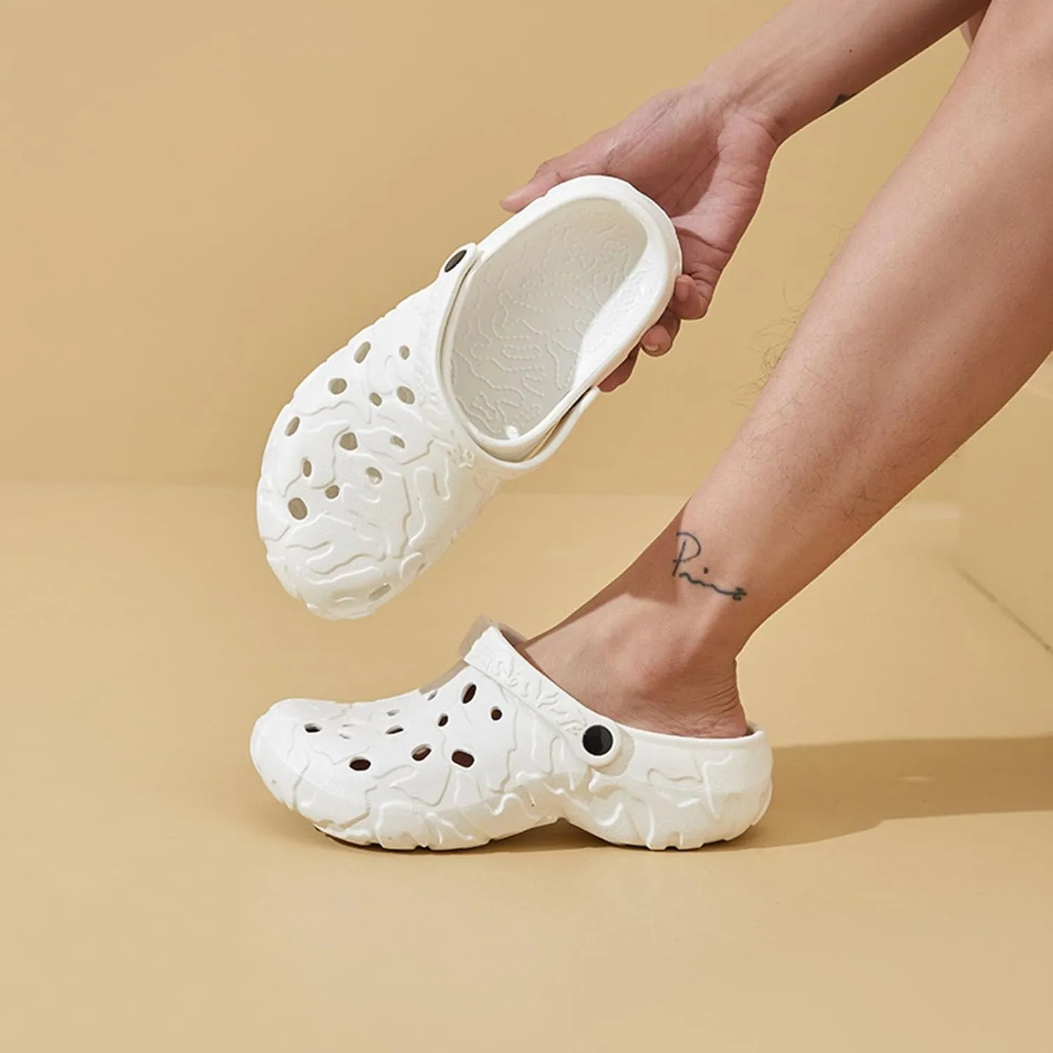 SECHRITE Clogs for Men Rubber Garden Shoes Lightweight Clogs for Men Slip On Mules for Summer - River Edge