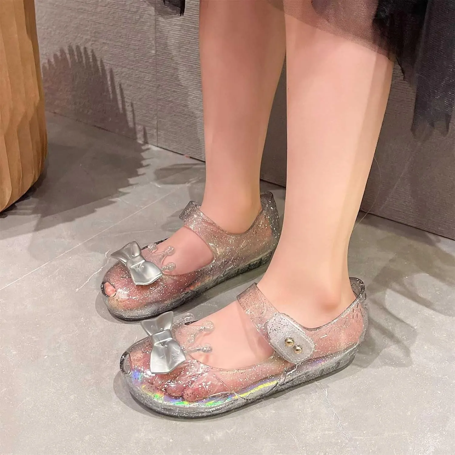 Small Boy Size 12 Shoes Girls Shoes Crown Flash Diamond Crystal Soft Sole Non Slip Sandals Jelly Sneaker Boy