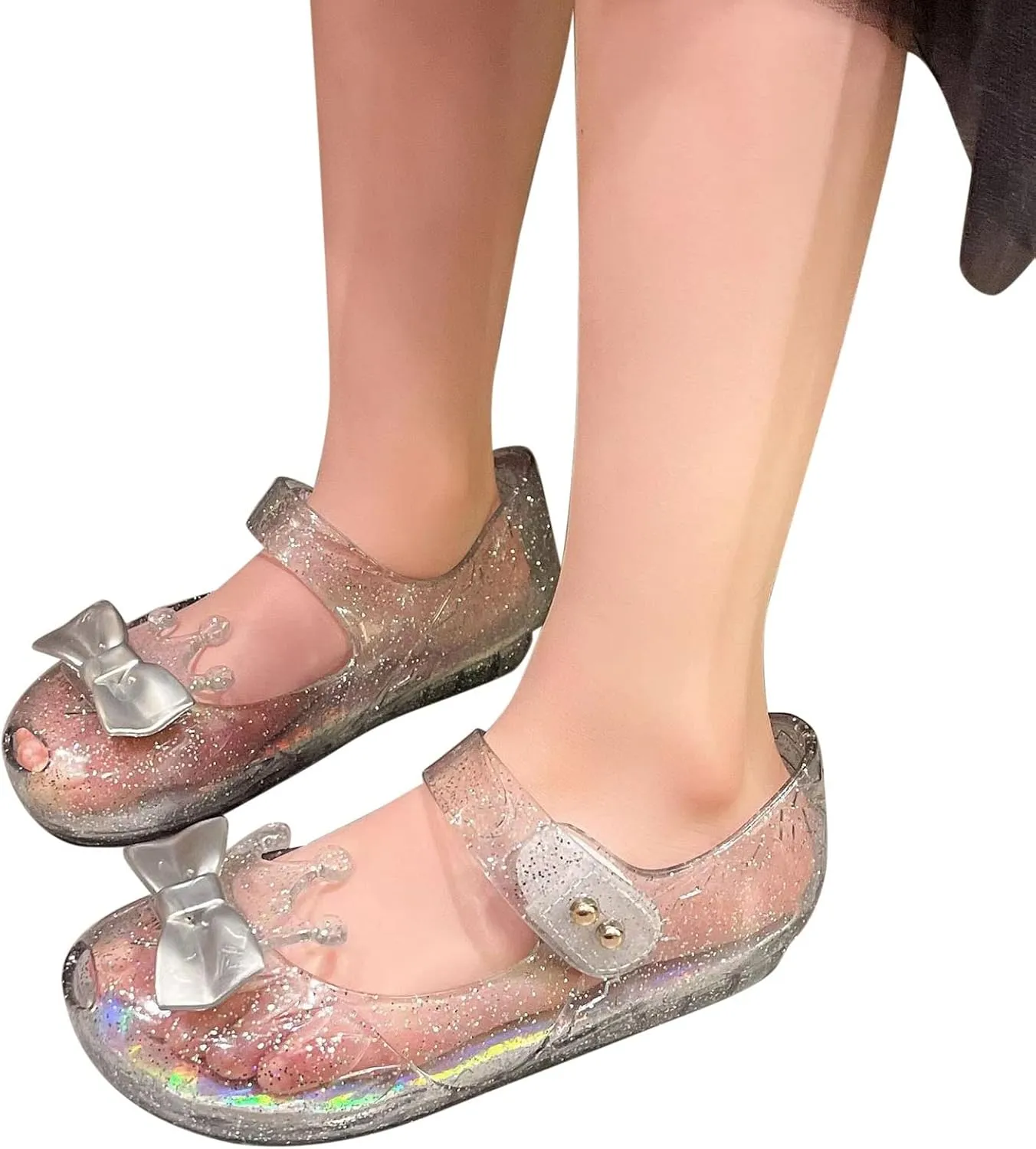 Small Boy Size 12 Shoes Girls Shoes Crown Flash Diamond Crystal Soft Sole Non Slip Sandals Jelly Sneaker Boy