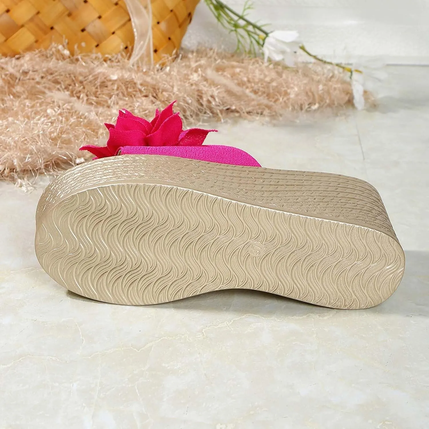 Women Summer Platform Wedge Sandals Open Toe High Heel Beach Slippers Casual Dress Ankle Strap Flip Flops Vacation Travel Fashion Comfortable Slides