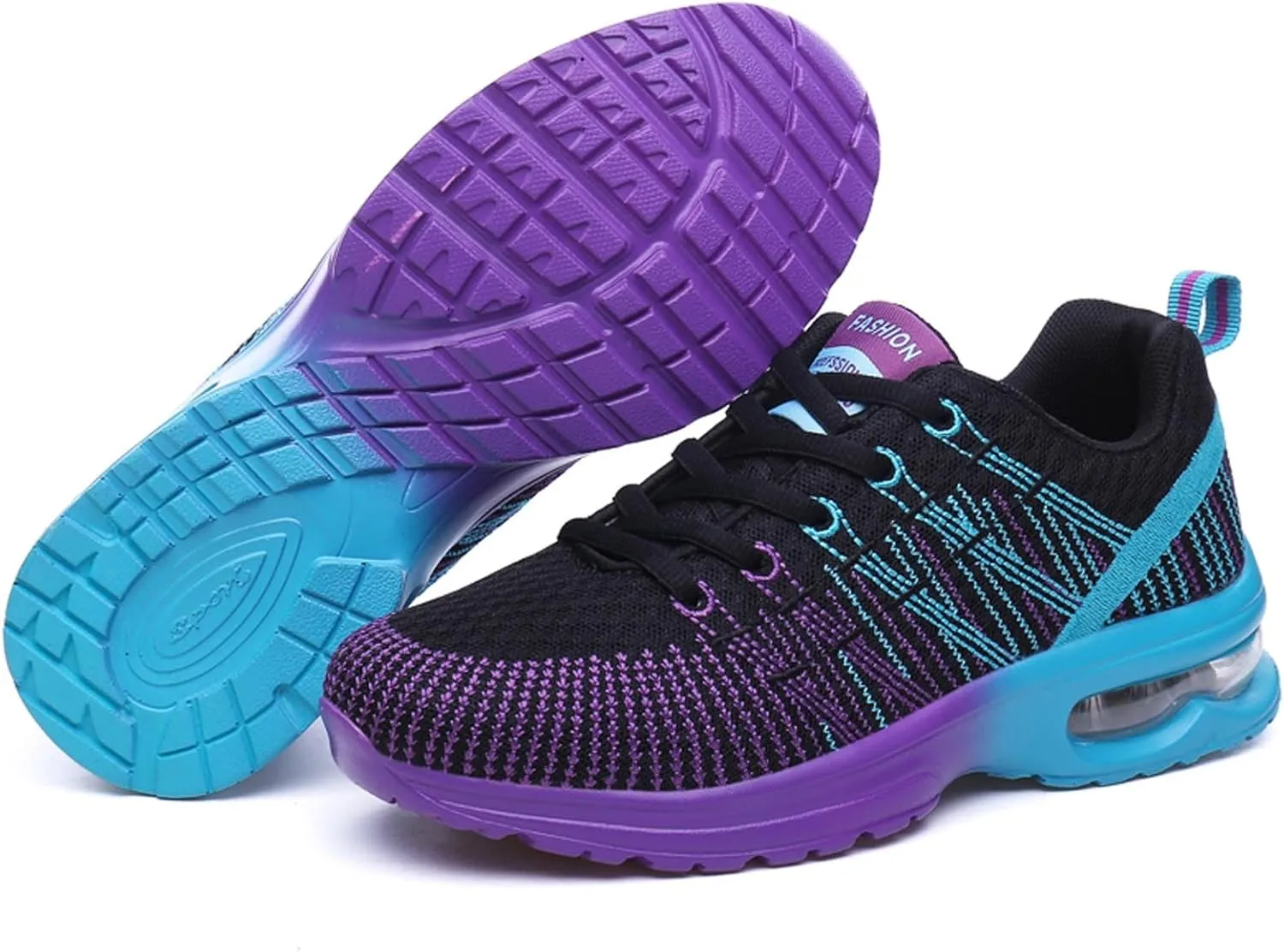 Womens Trainers Ladies Road Running Shoes Air Cushion Athletic Sneaker Lightweight Breathable Jogging Gym Tennis Sports Shoes Outdoor Walking Shoes
