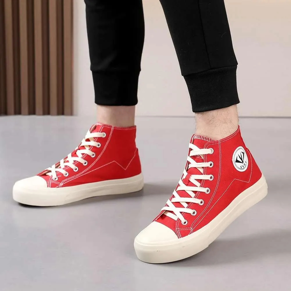 YAXE Unisexs High Top Original Classic Skate Canvas Shoes