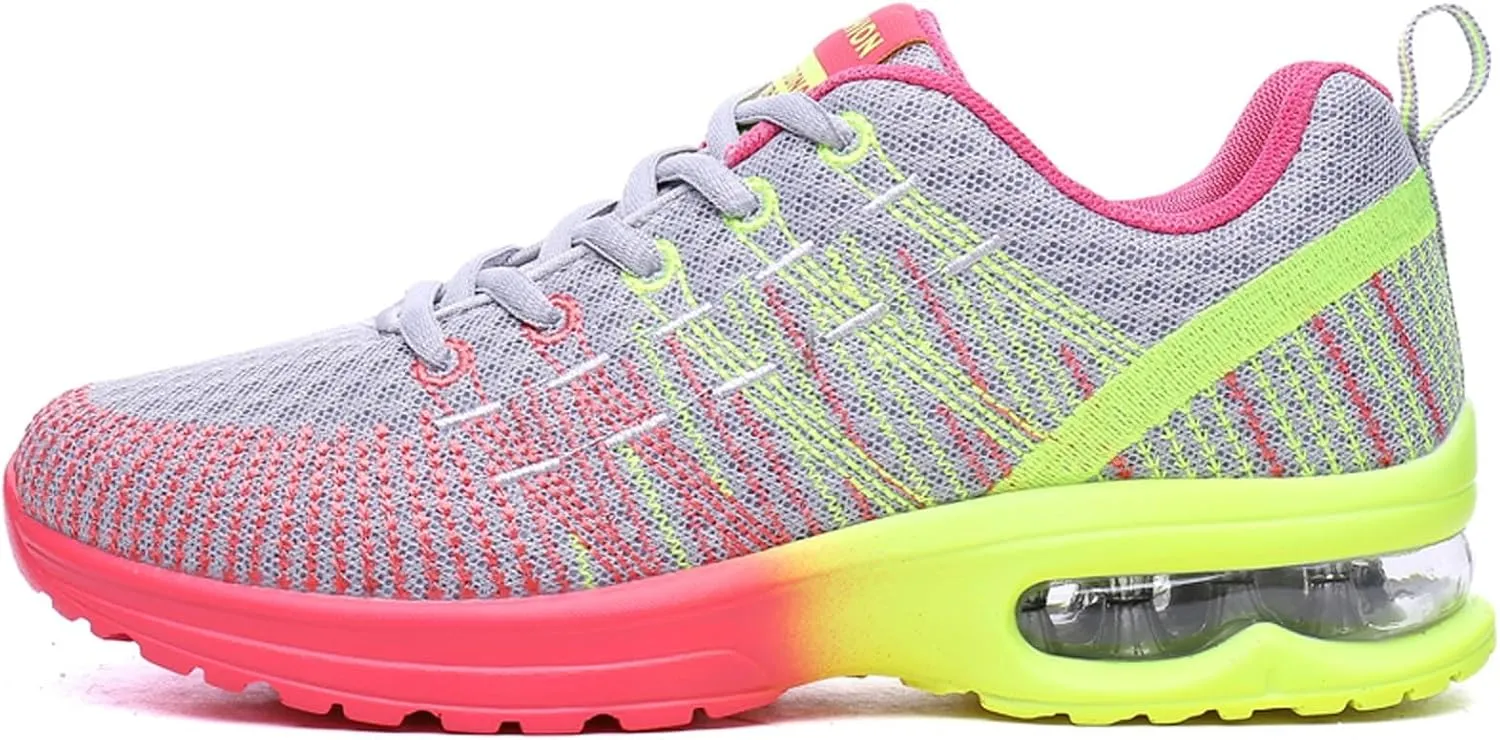 YUKTOPA Womens Trainers Running Shoes Lightweight Breathable Road Running Shoes Air Cushion Gym Jogging Shoes Athletic Sports Sneakers Fashion Walking Shoes
